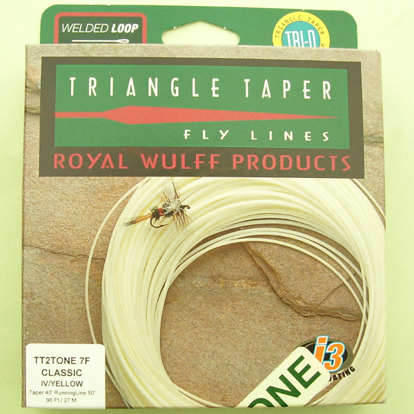 Royal Wulff Two Tone Triangle Tapered Fly Line in Ivory & Yellow. –